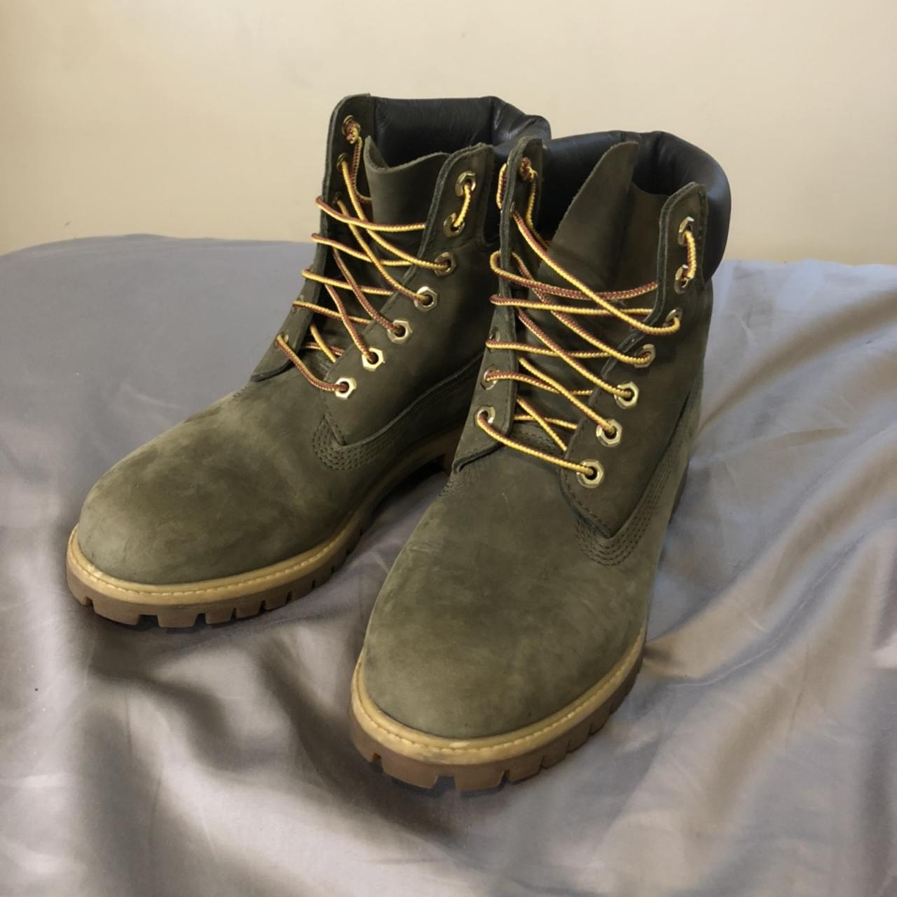 Army green hot sale timberlands womens