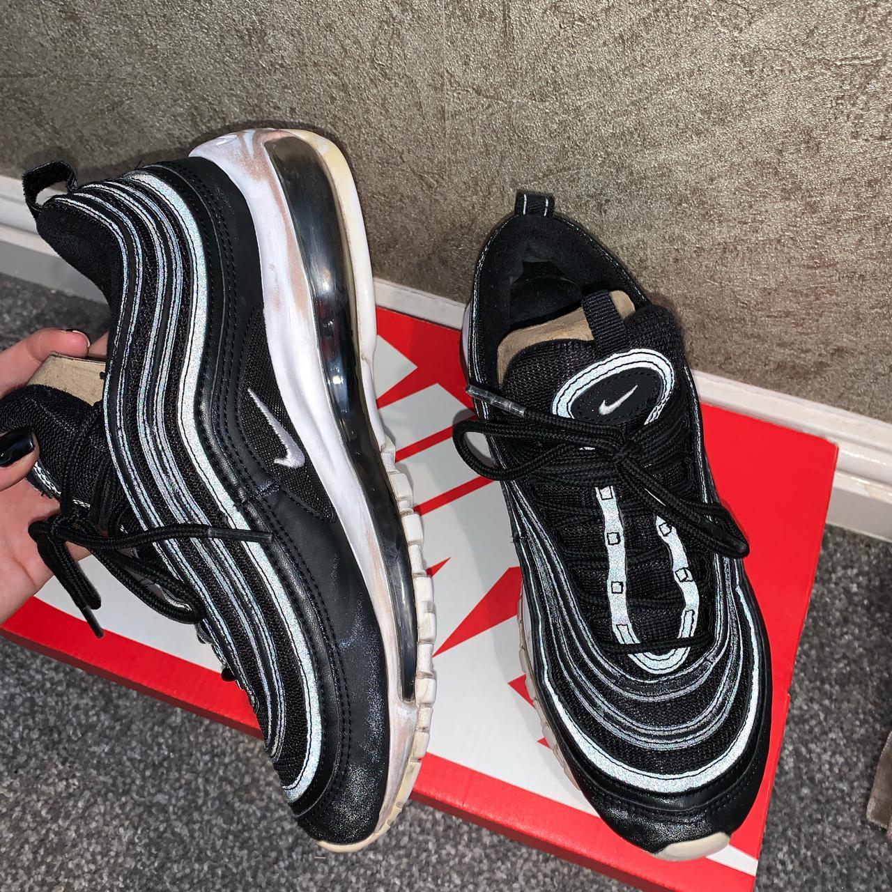 Nike air max 97 trainer clearance black / white / reflective