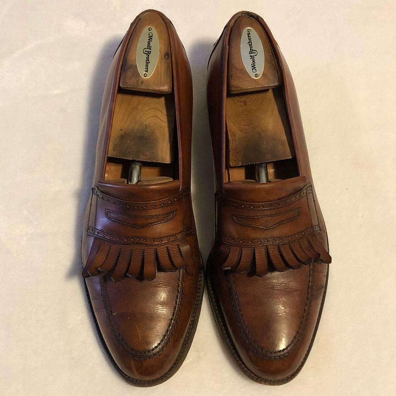 Vintage Salvatore Ferragamo Brown Leather Kiltie... - Depop