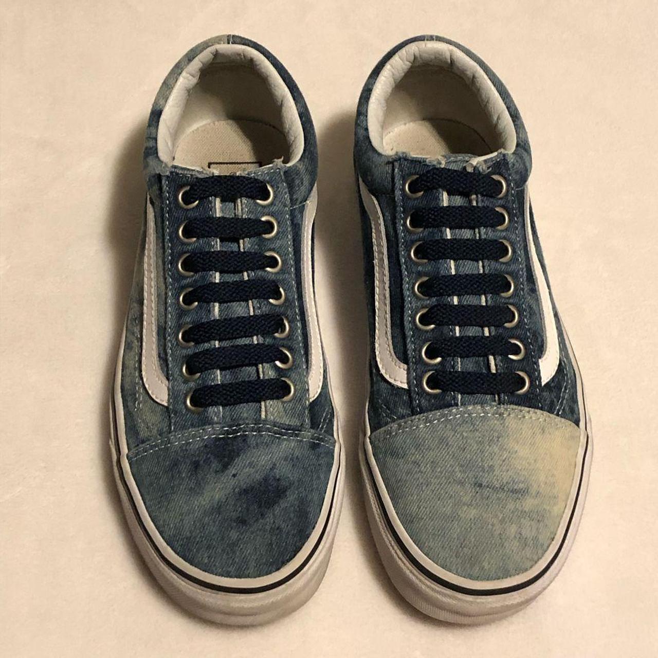 Vans old skool deals skate shoe acid denim