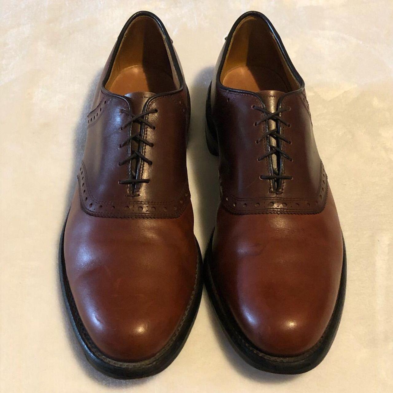 Allen Edmonds Shelton Brown Leather Saddle Shoes.... - Depop