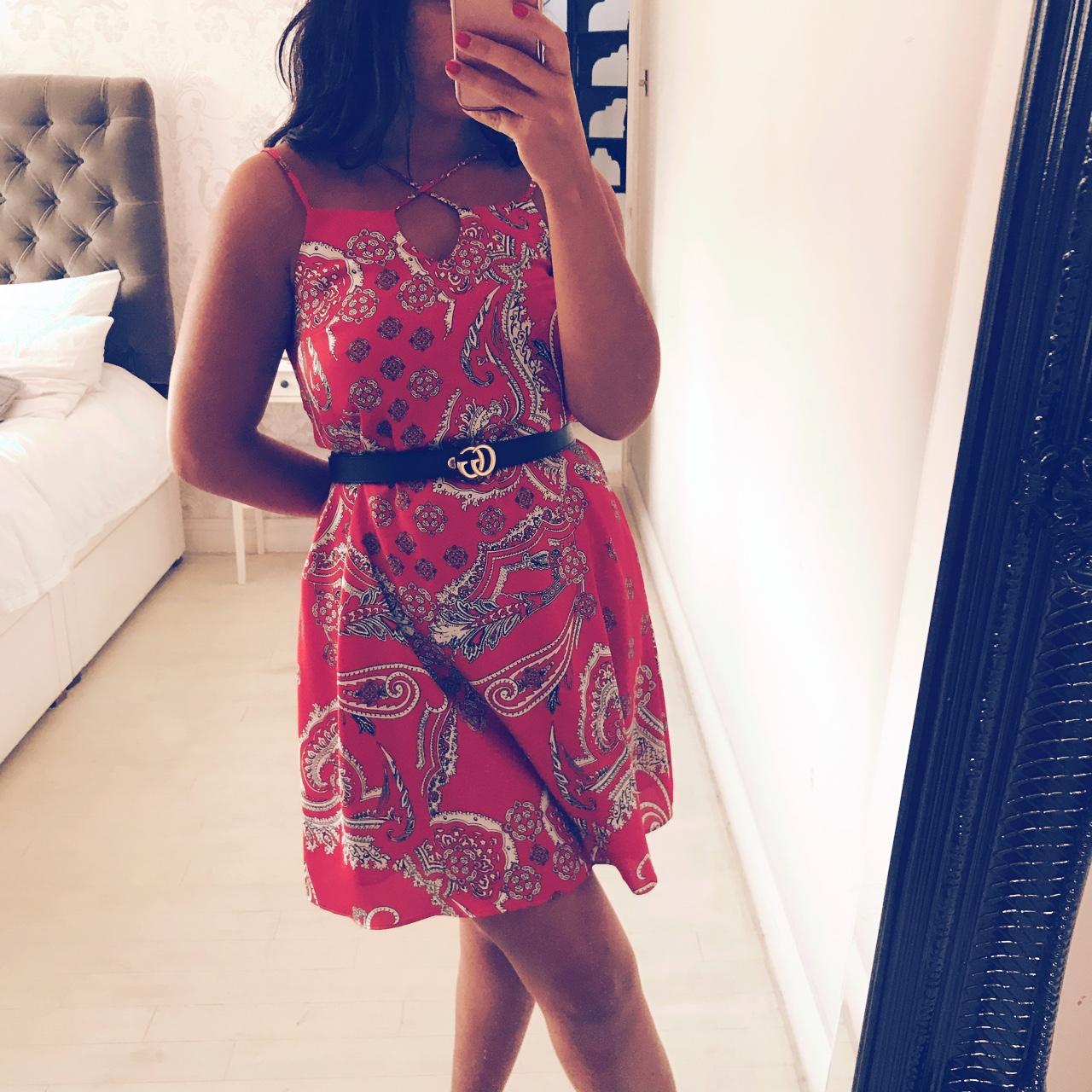 River Island red paisley dress!