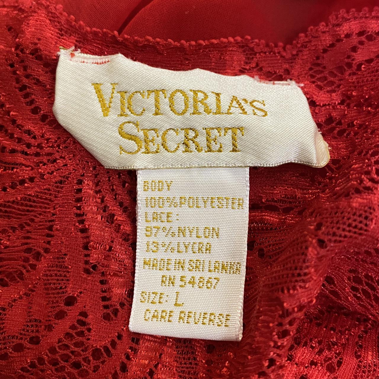 Victoria’s Secret vintage red bow slip circa... - Depop