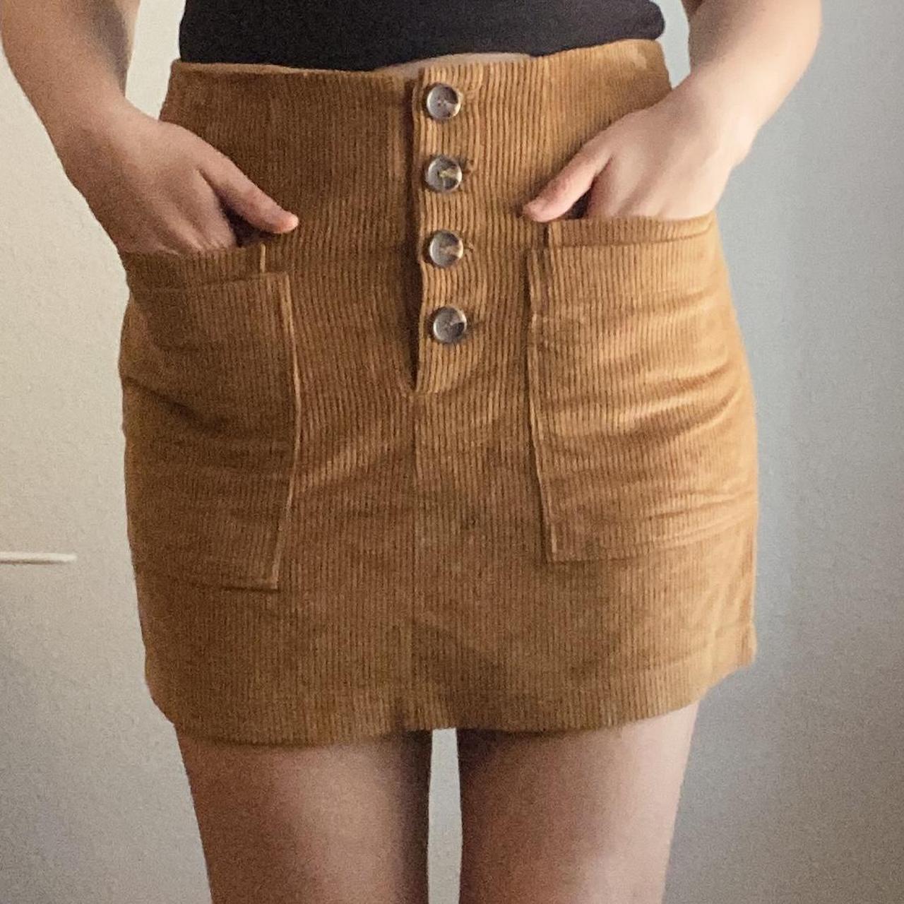 Women's Tan and Brown Skirt | Depop