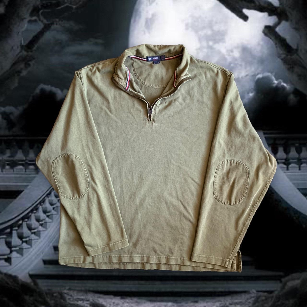 light green jacket mens olive green pull over... Depop