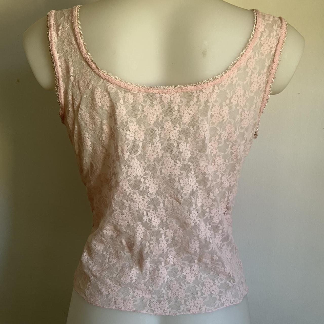 Milkmaid pink lace top with ribbon corset 🎀 cutest... - Depop