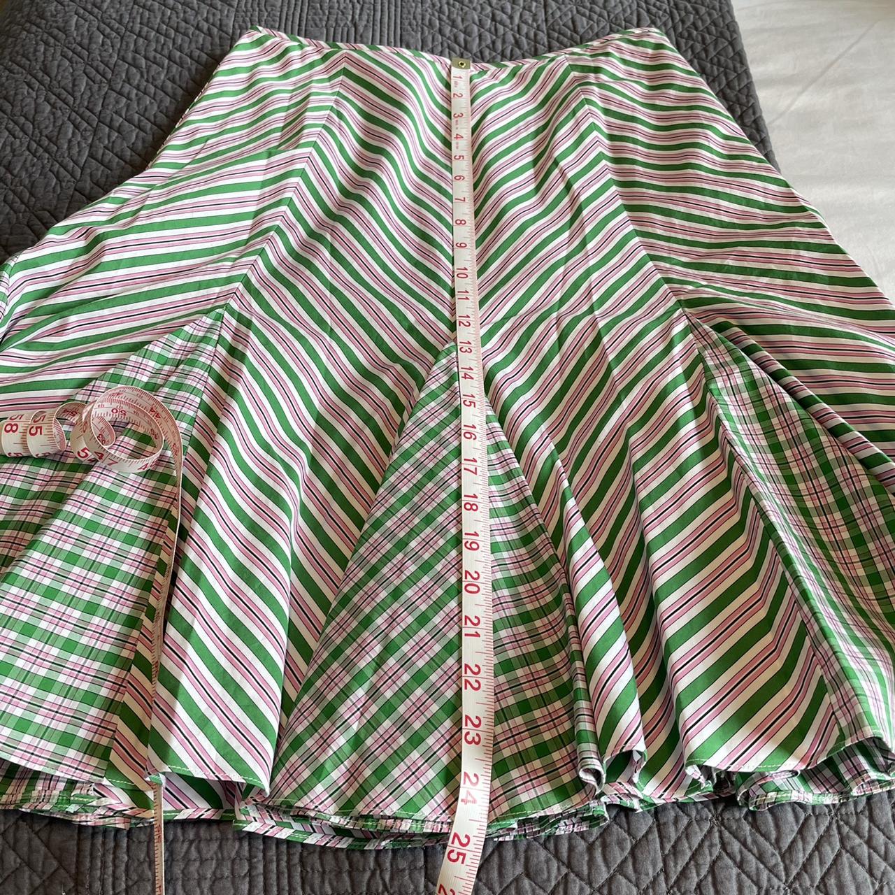 Ralph Lauren Vintage Pink & Green Chevron Striped... - Depop