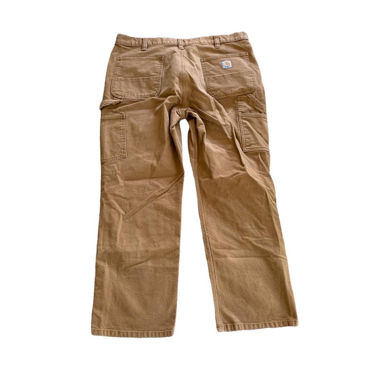 Light Brown Carhartt Double Knee Carpenter Pants... - Depop