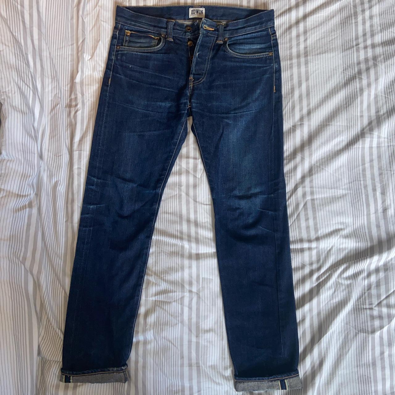 Edwin ED-80 slim tapered rainbow stitched Depop