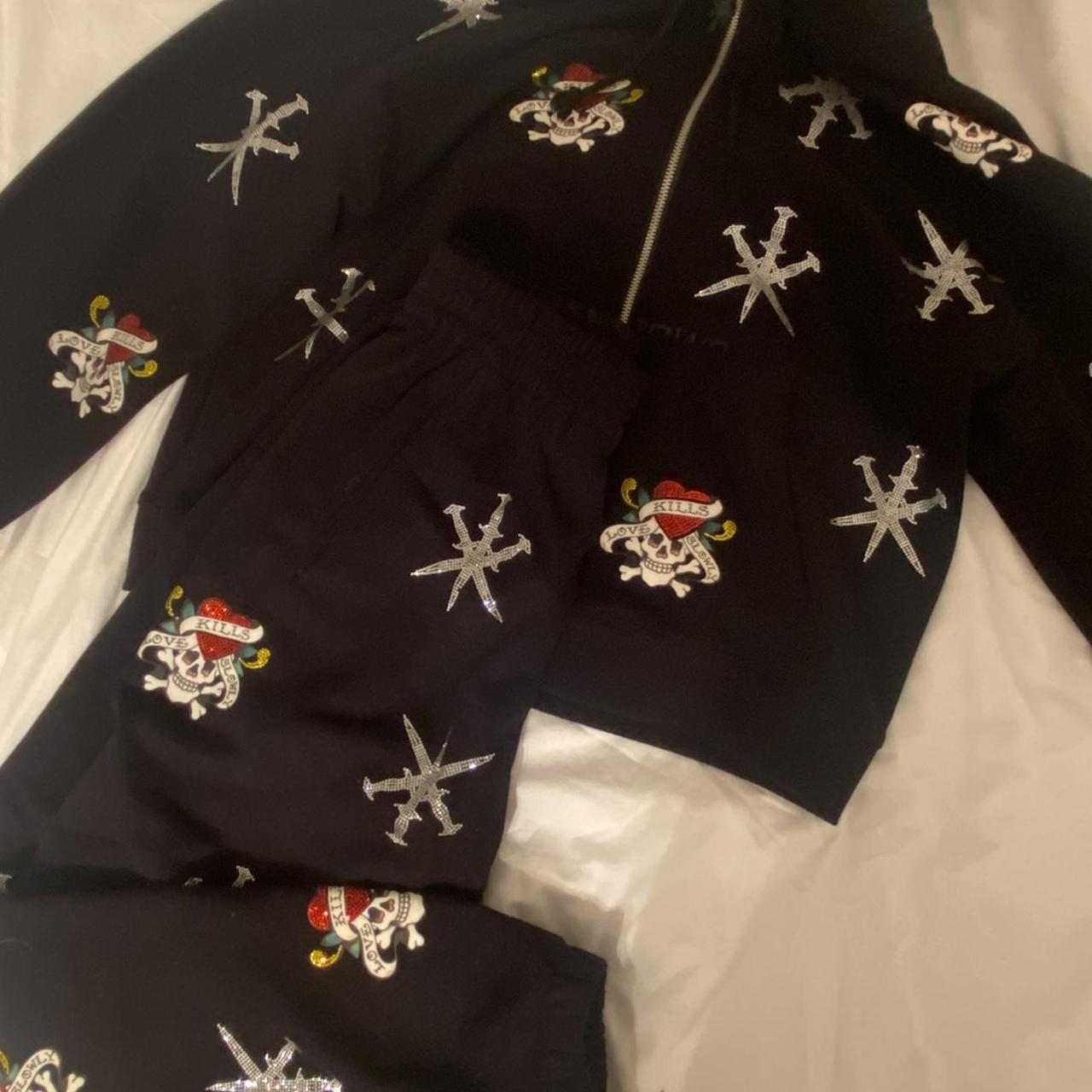 unknown London x ed hardy rhinestone tracksuit, Full...