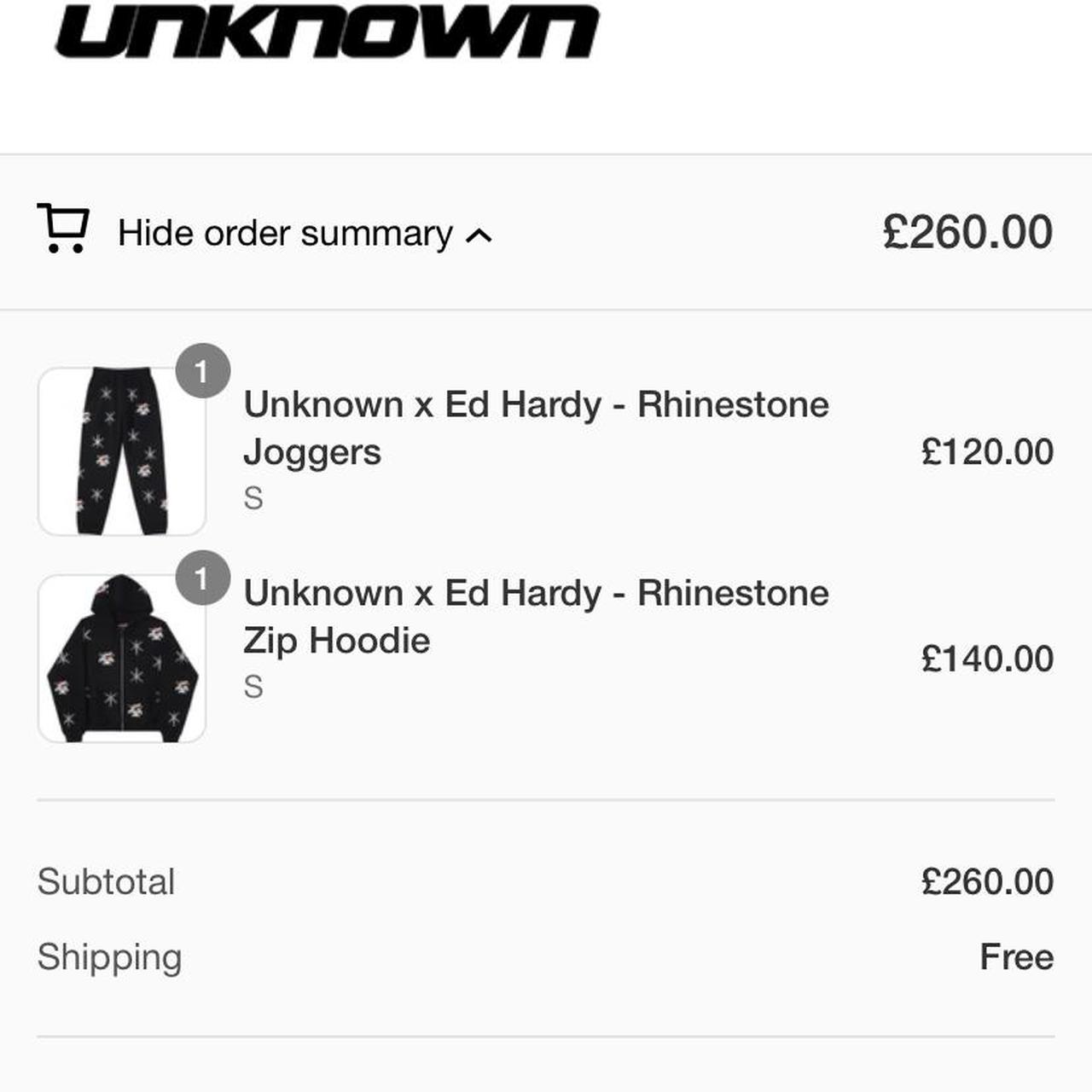 unknown London x ed hardy rhinestone tracksuit, Full...