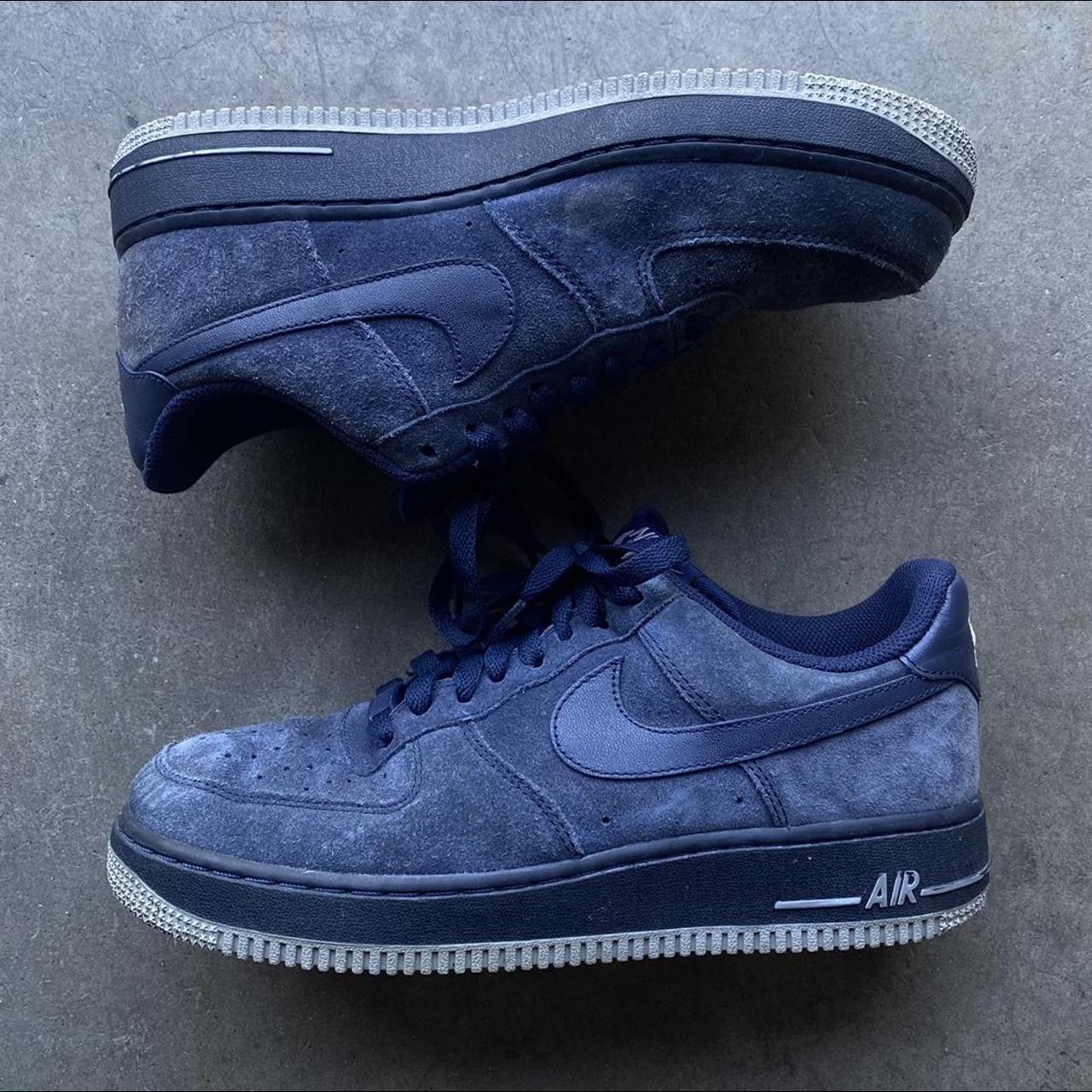 2011 Nike Air Force 1 Navy and Beige Just some minor... - Depop