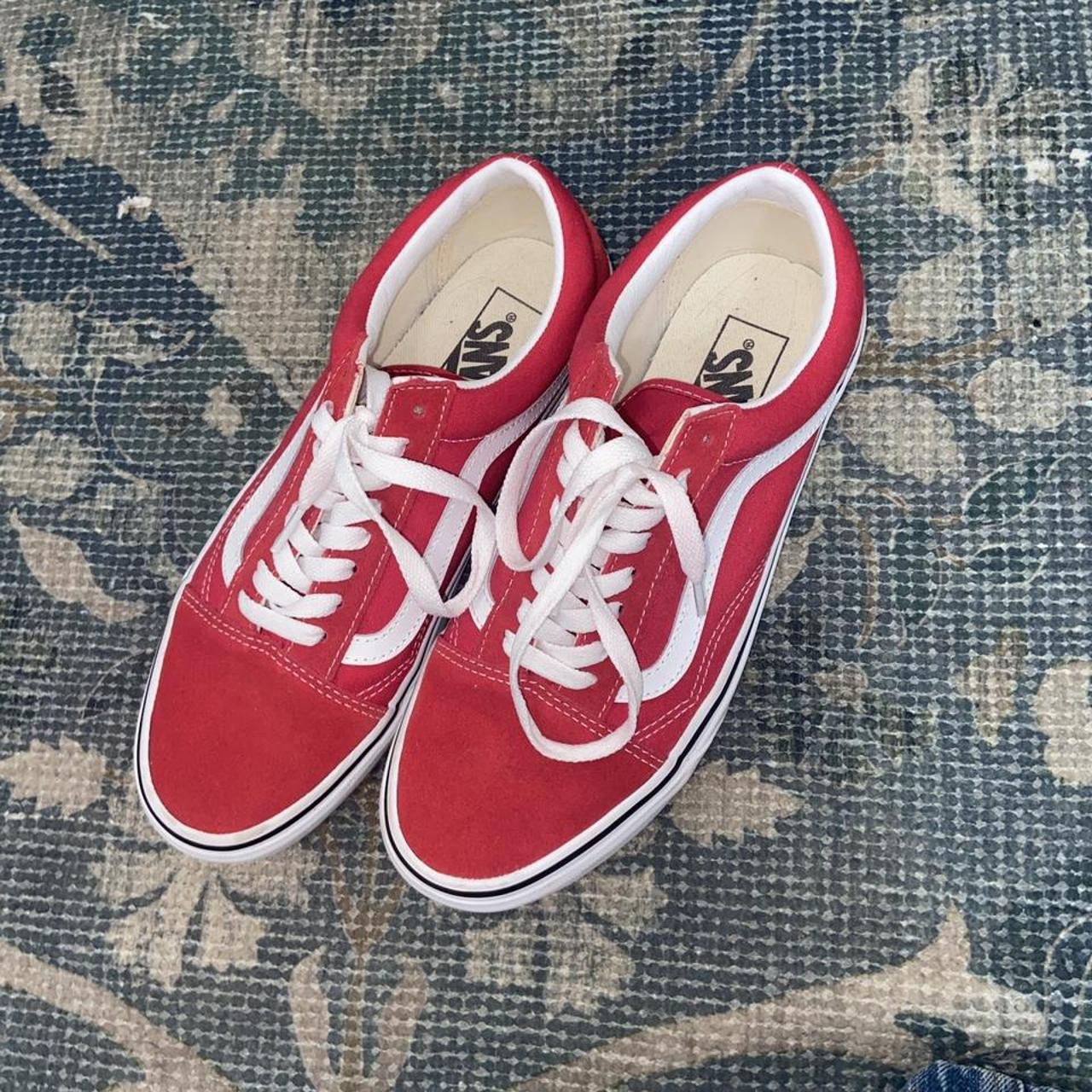 Red vans womens hot sale size 9