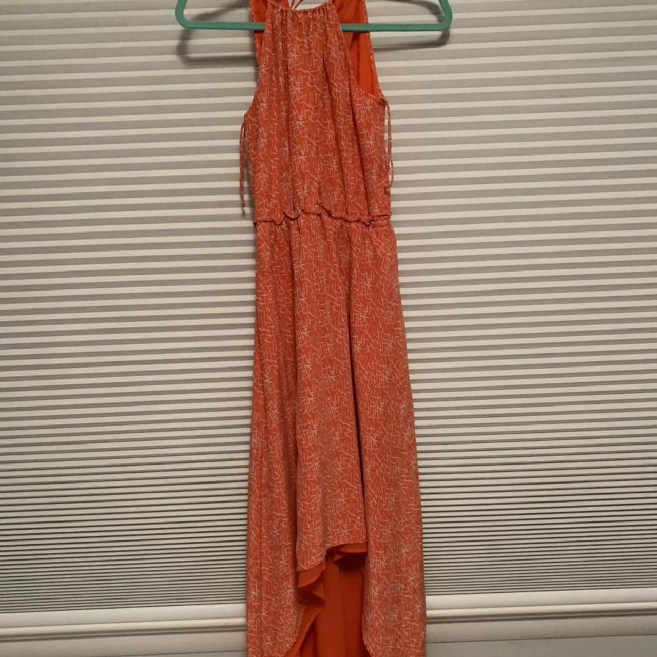 Women's Pink and Orange Dress Depop