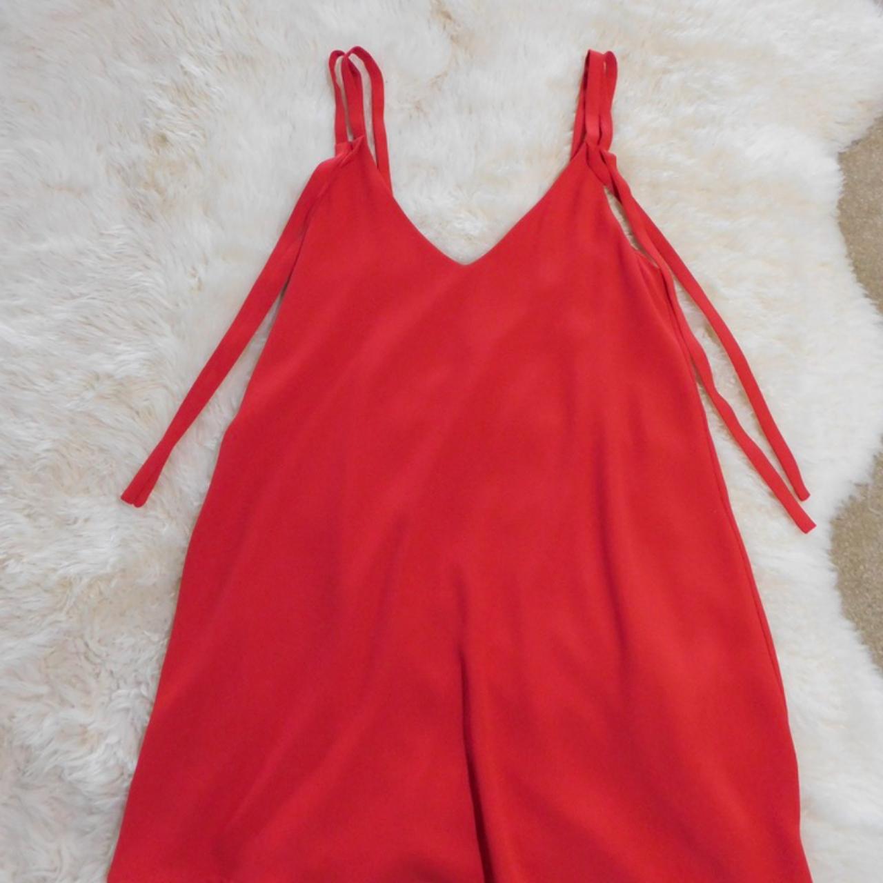 Zara Red Flow Mini Dress - striking red ...