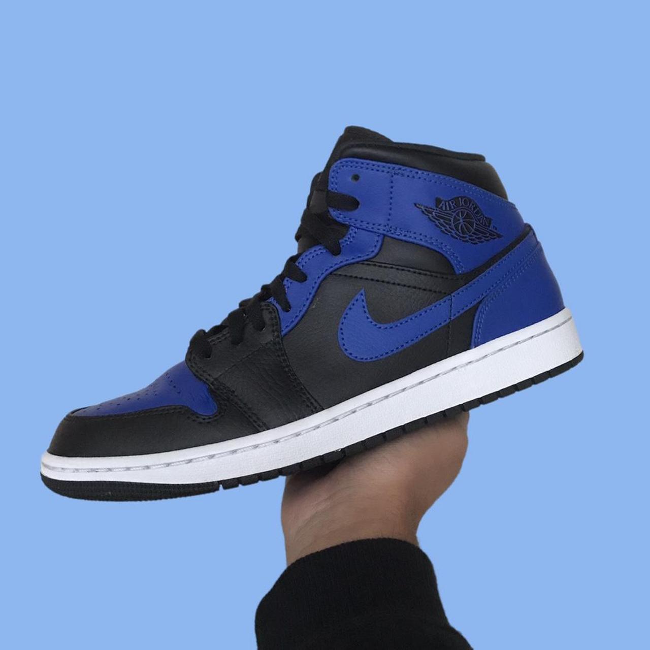 Jordan 1 mid Hyper Royal Mens Size 8 UK... - Depop