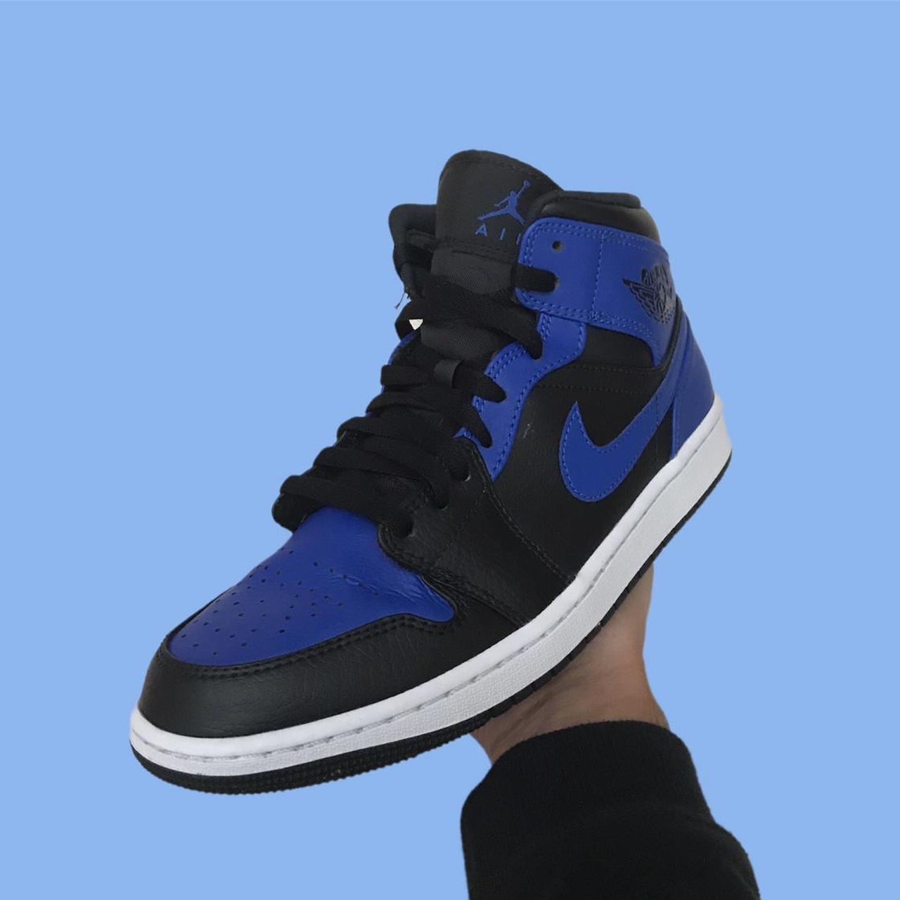 Jordan 1 Mid Hyper Royal Mens Size 8 Uk Depop 1778