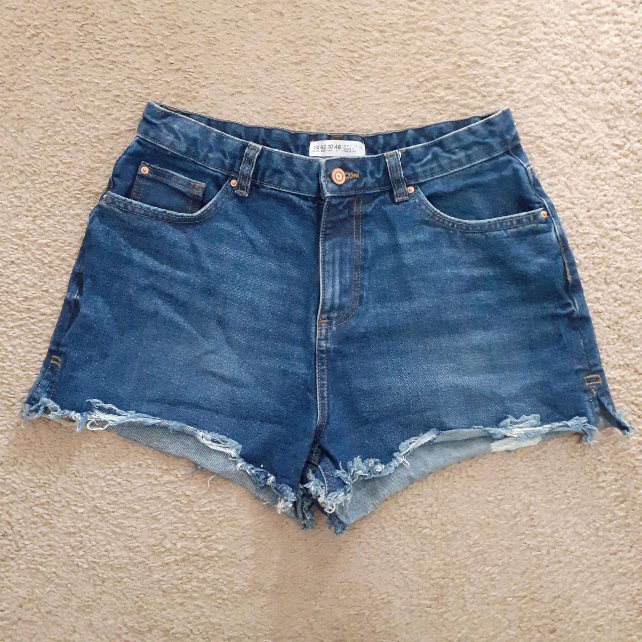 Shorts! Really cute jean denim dark blue booty... - Depop