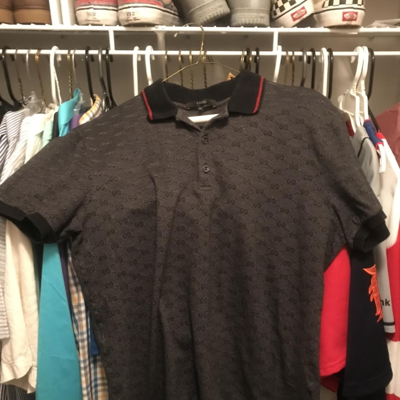 Gucci Polo shirt with monogram, Men's Clothing