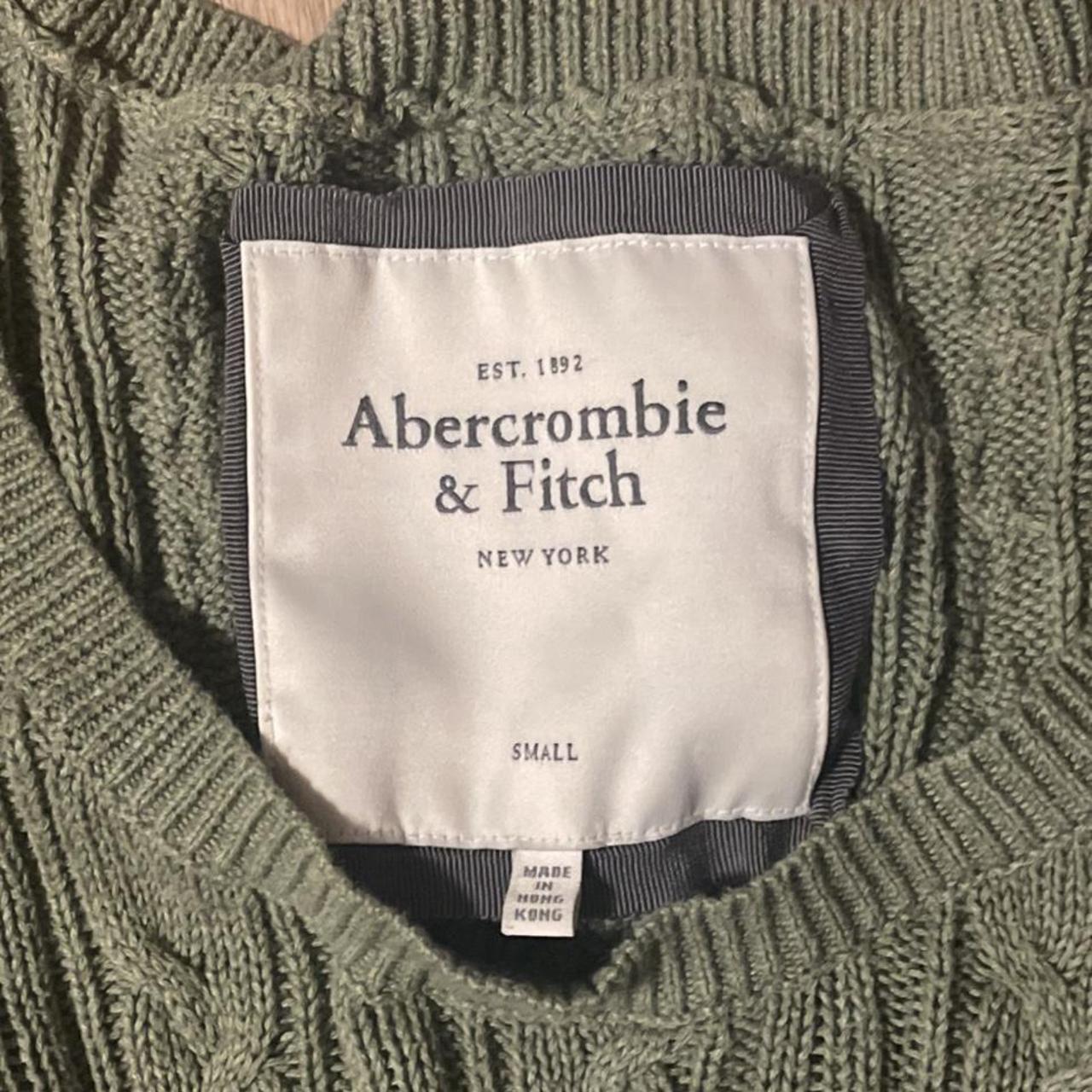 Abercrombie & Fitch Women's Green and Khaki Jumper | Depop