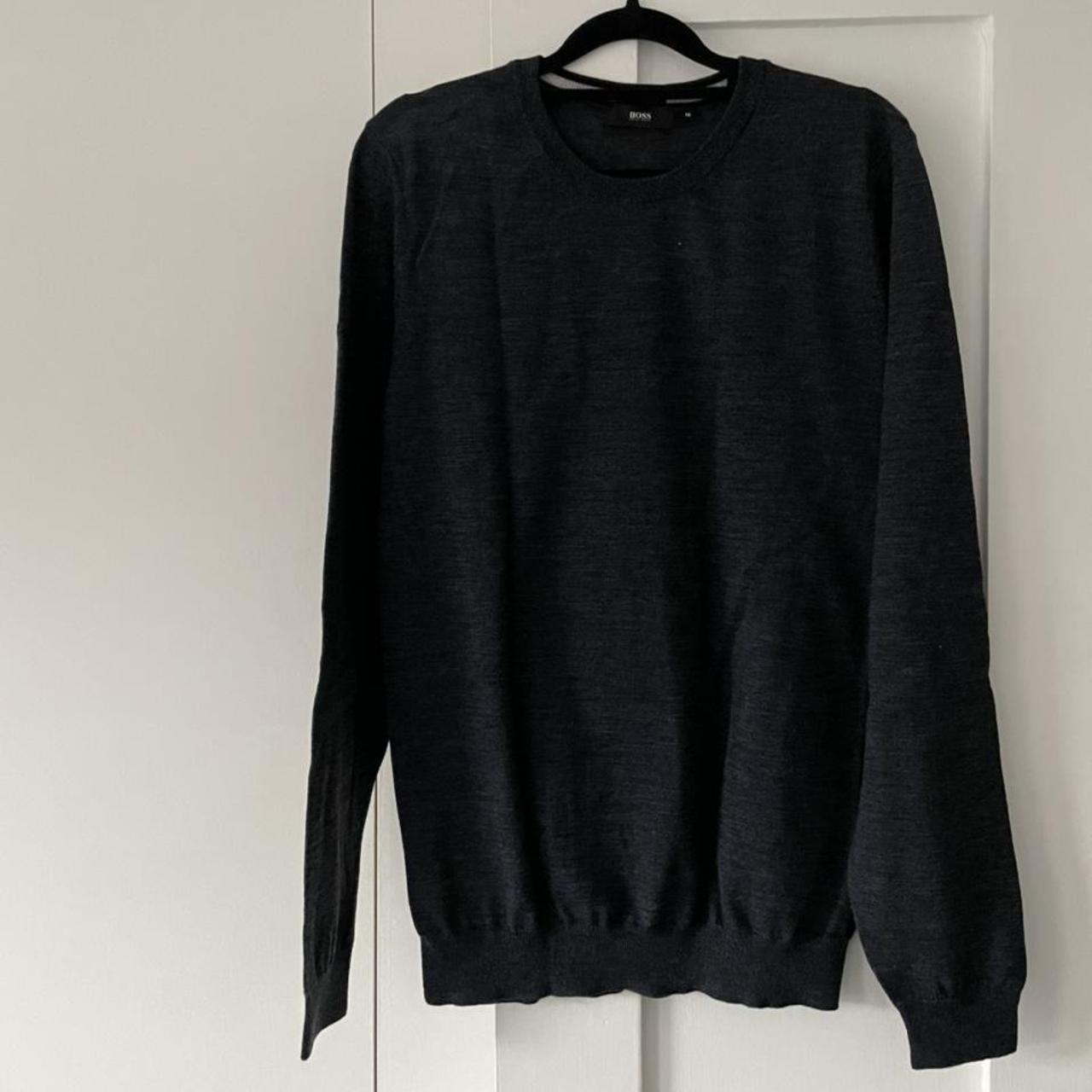 Hugo Boss slim fit sweater jumper in virgin... - Depop