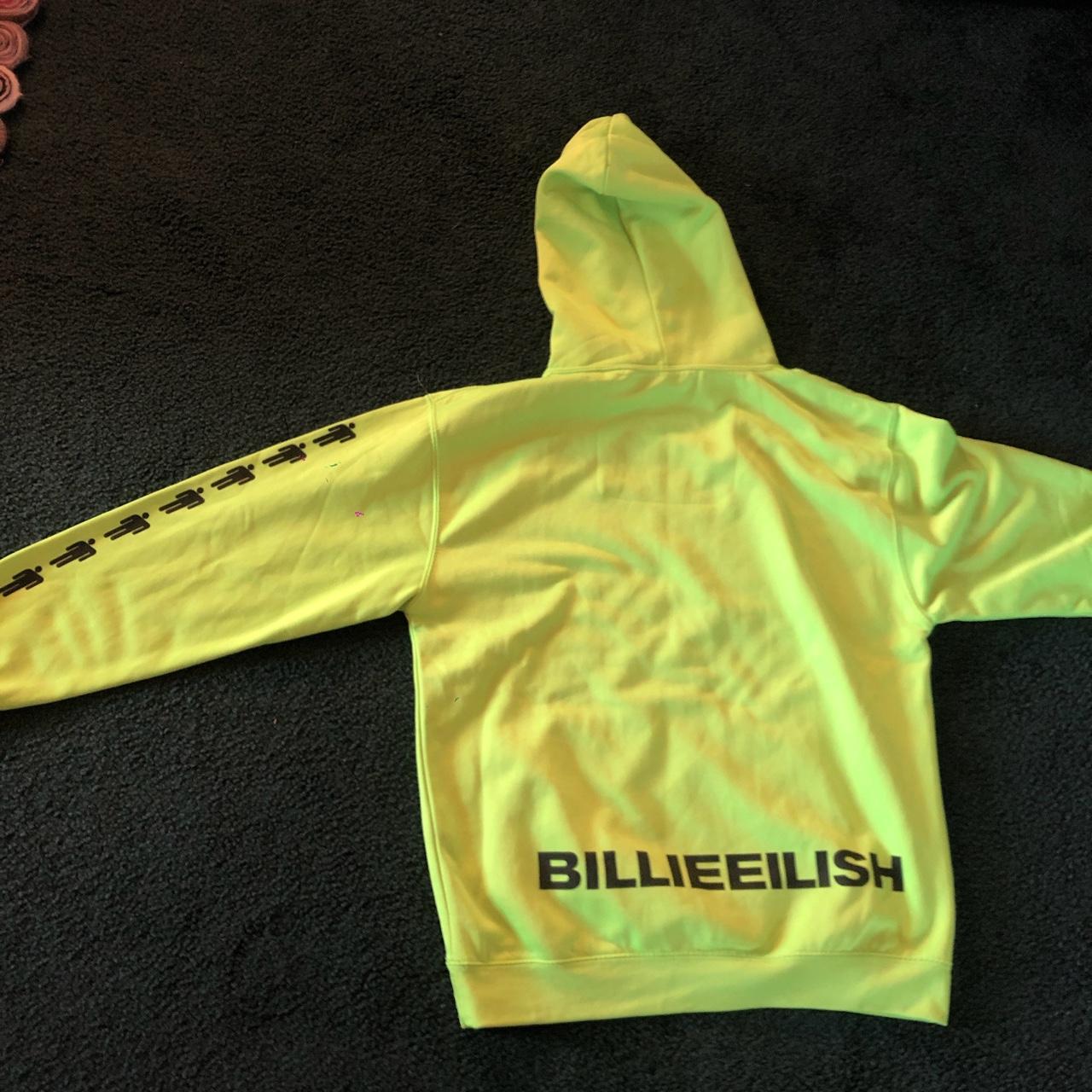 Neon Green Billie Eilish Hoodie Size M Like New Depop 2784