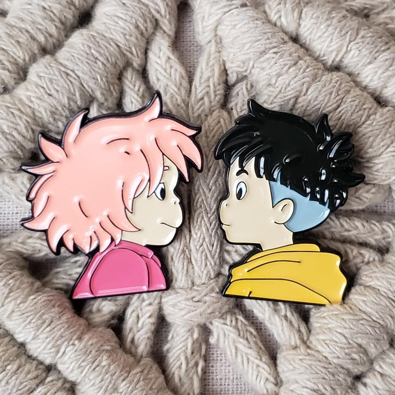 Ponyo & Sosuke Pin Set Please look at photos and... - Depop