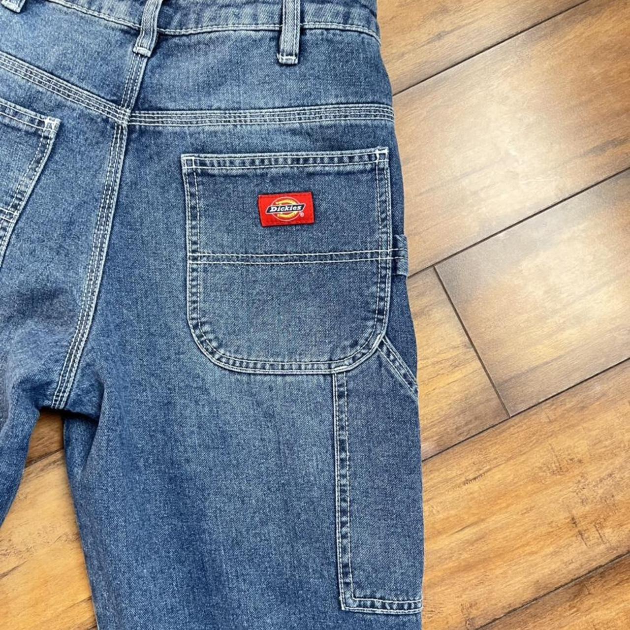 Dickies cargo utility medium wash blue jeans. Size 0... - Depop