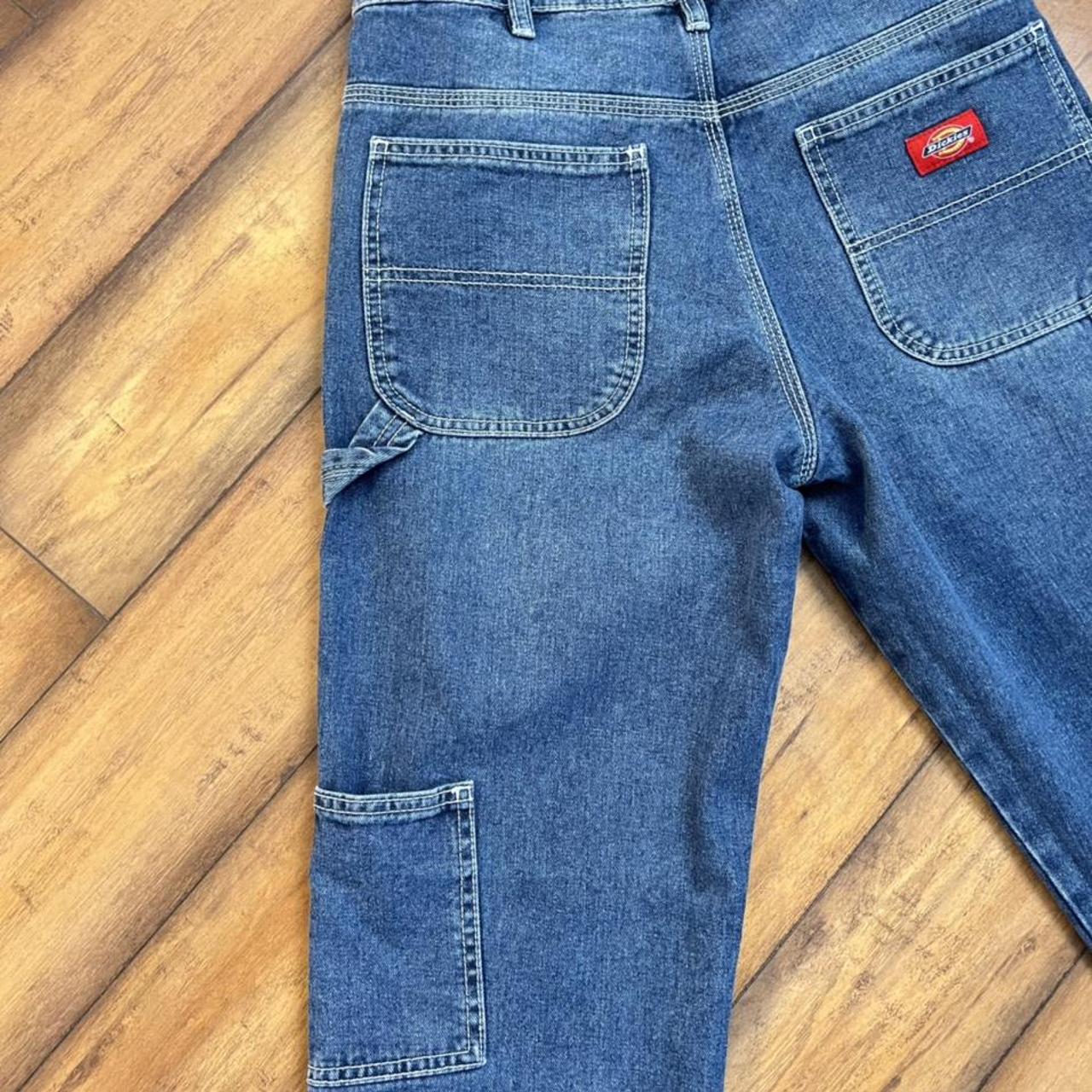 Dickies cargo utility medium wash blue jeans. Size 0... Depop
