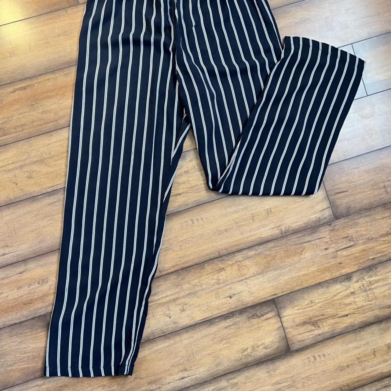 Brandy Melville black and white stripped soft pants.... - Depop