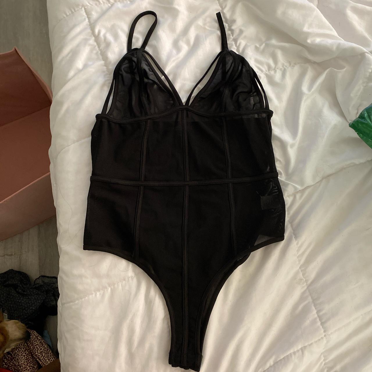 Fashion Nova mesh bodysuit Size small never worn... Depop