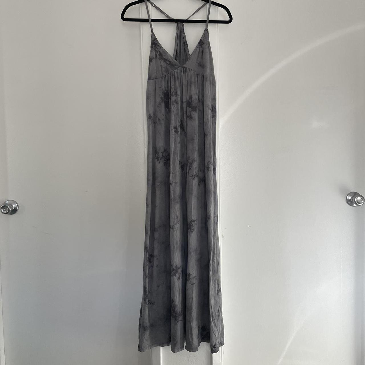 Maxi black/grey tie-dye dress. Purchased from a gift... - Depop
