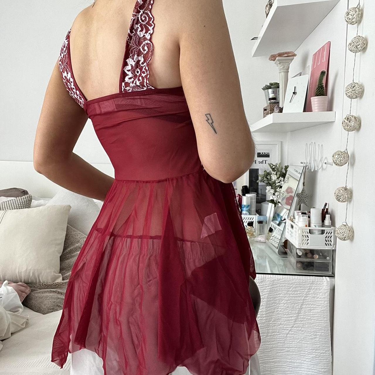 St. John's Bay Women's Red and White Vestundershirts Depop