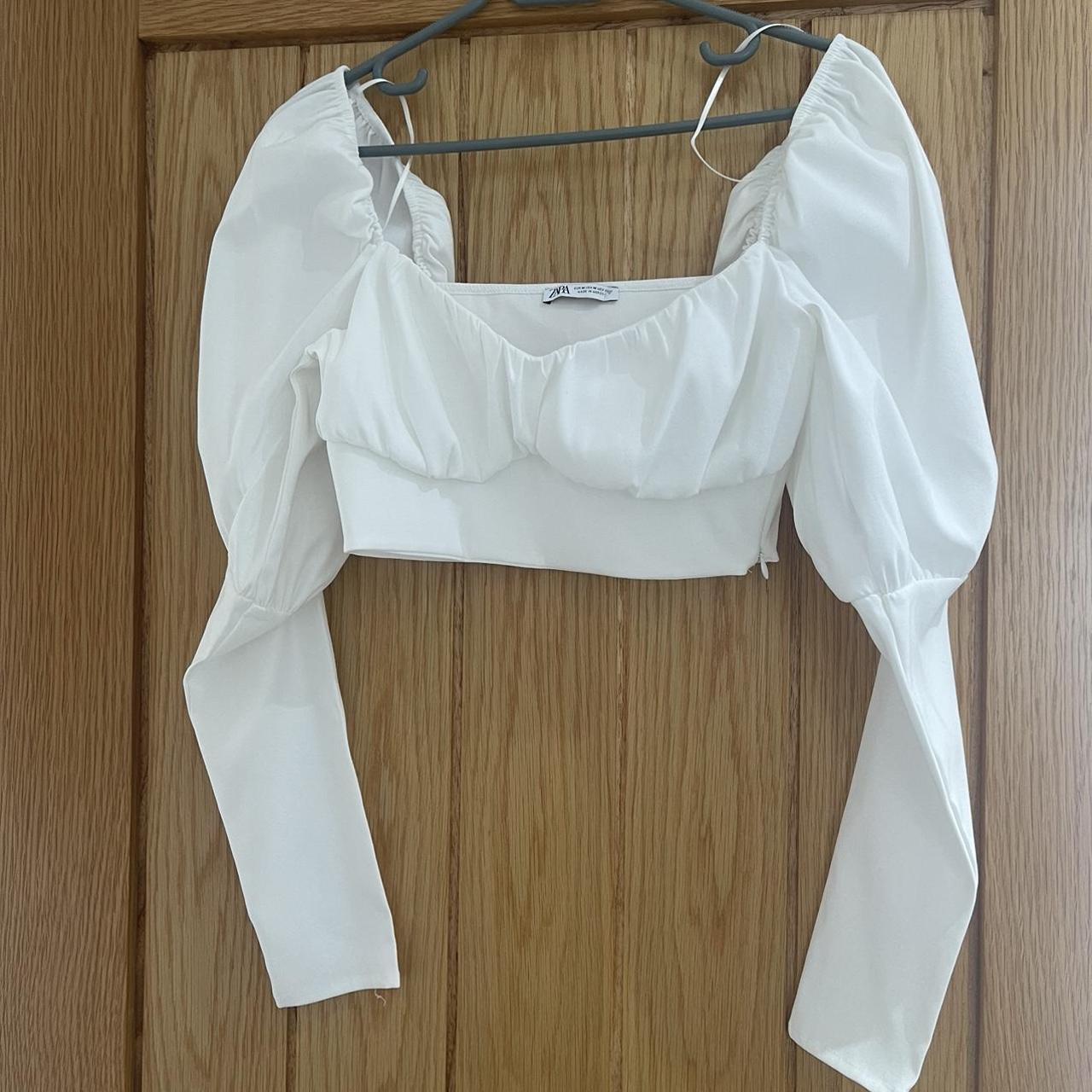 Zara Women's White Top Depop