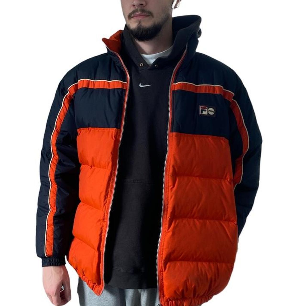 Fila orange puffer discount jacket