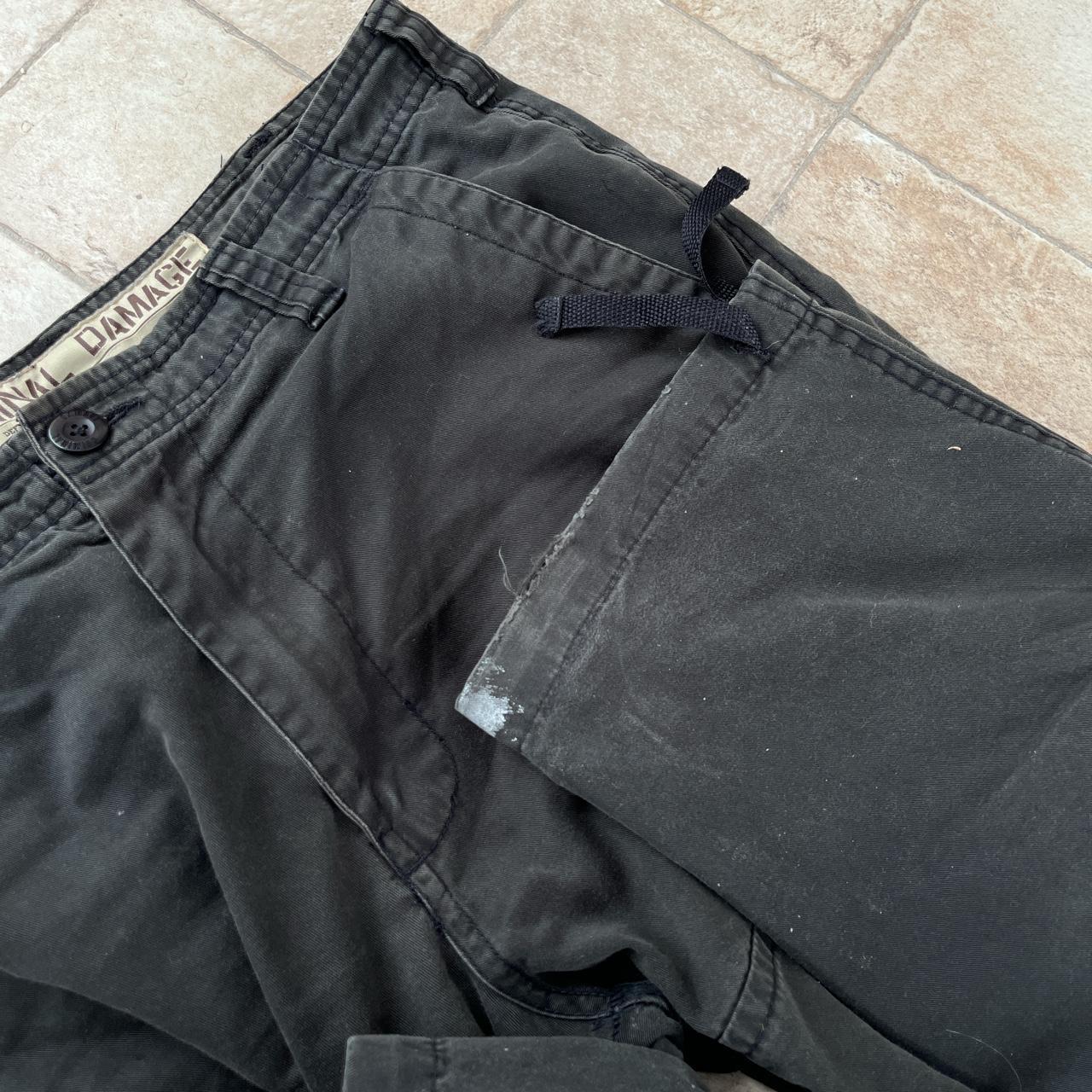 Criminal Damage Men's Black and Grey Trousers | Depop