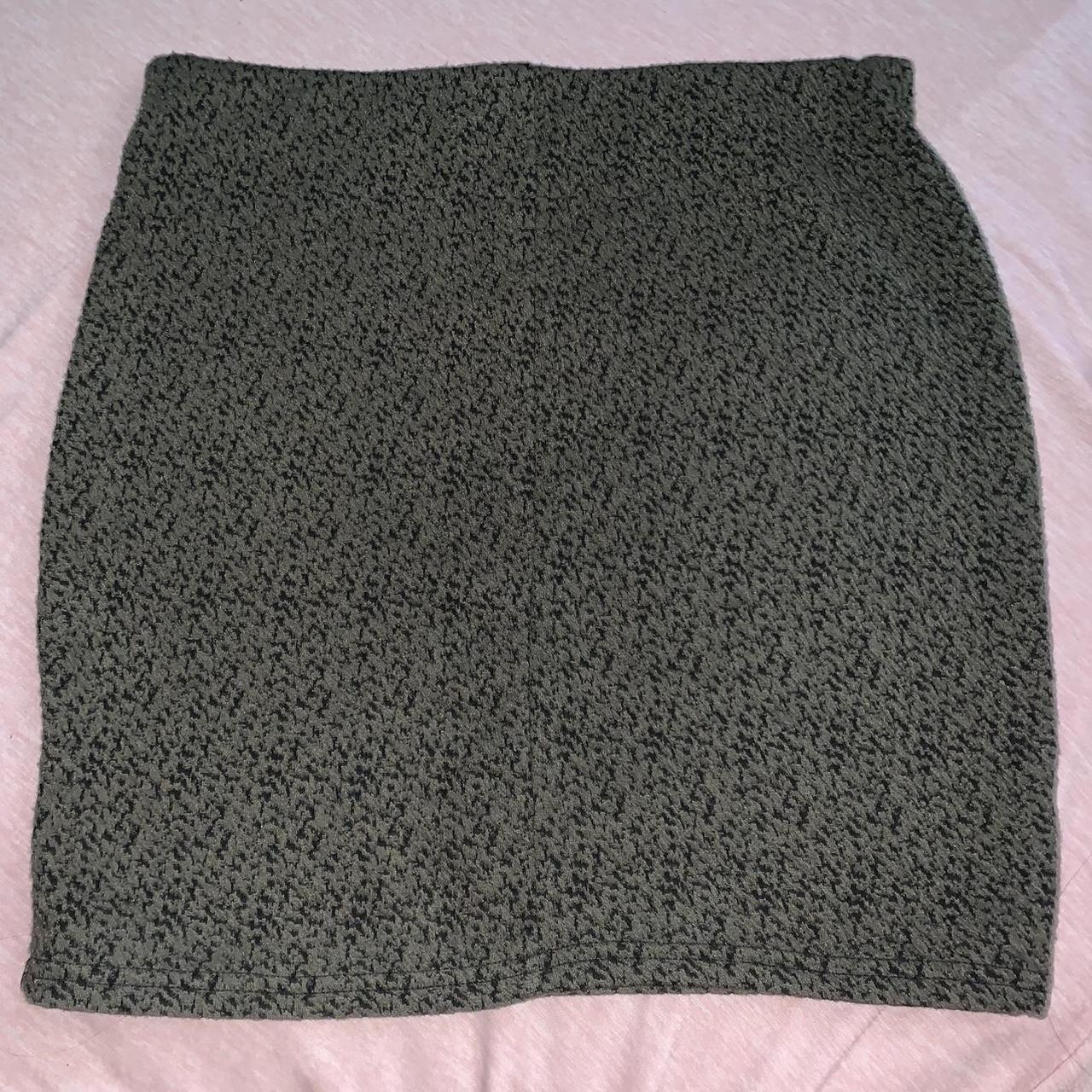 Primark Women's Green and Khaki Skirt Depop