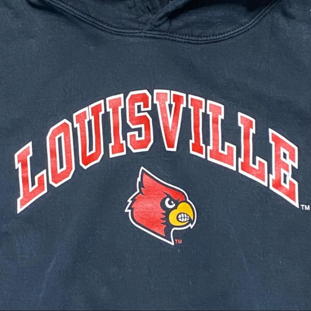 Vintage Louisville Cardinals Hoodie Mens XL Black - Depop