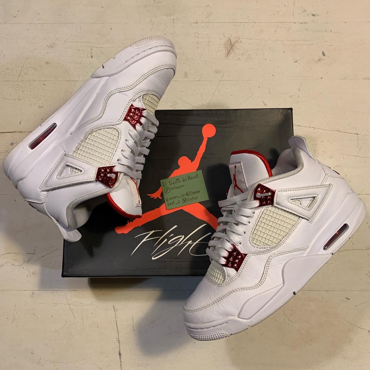 jordan white metallic red