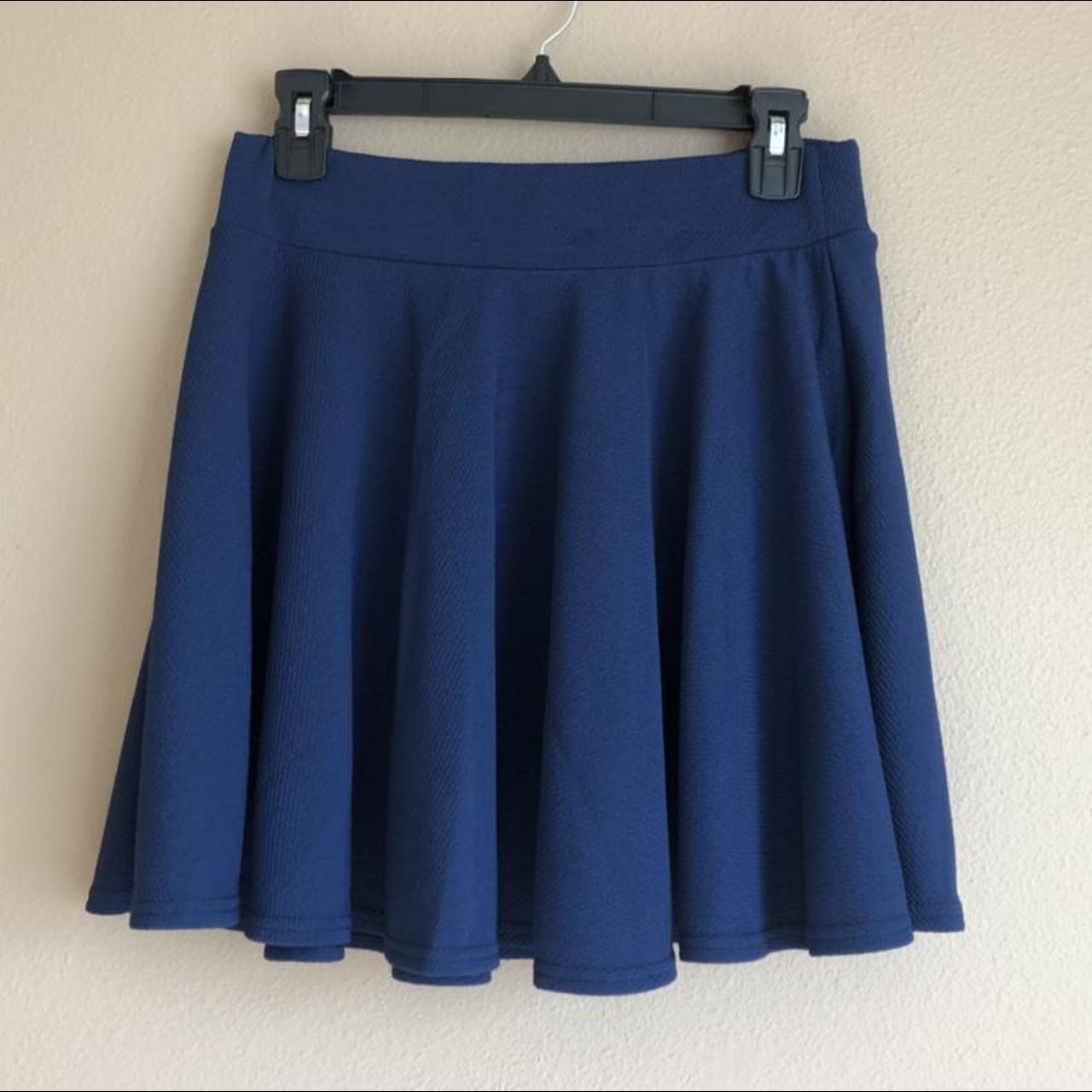 Navy circle skirt. Elastic waist and no zipper. Tag... - Depop