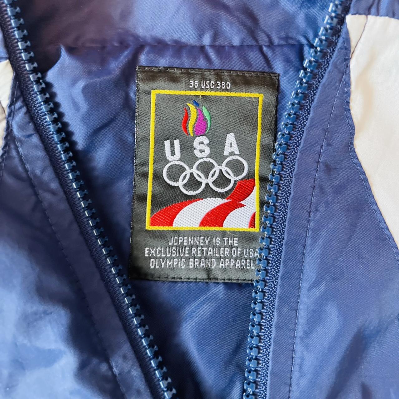 USA Olympics windbreaker in navy blue, white and... - Depop