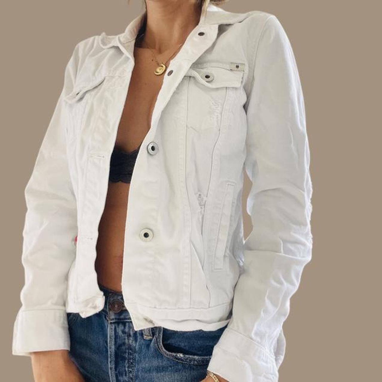 lucky brand white denim jacket