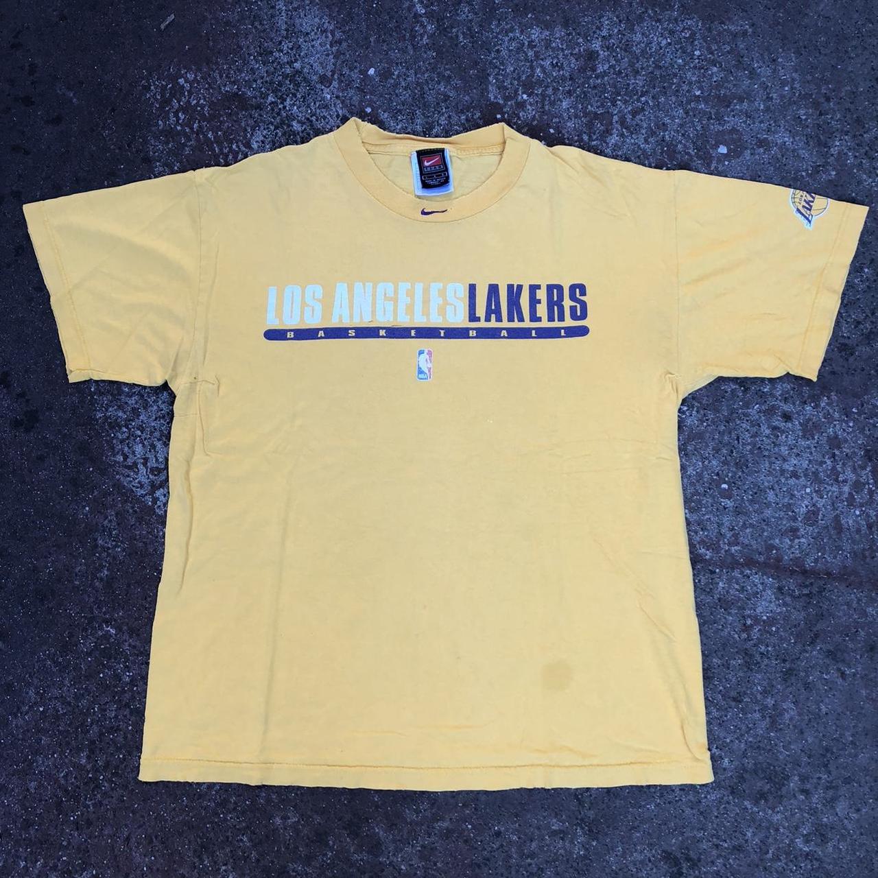 VINTAGE Nike Lakers Centre Check Tshirt - size... - Depop