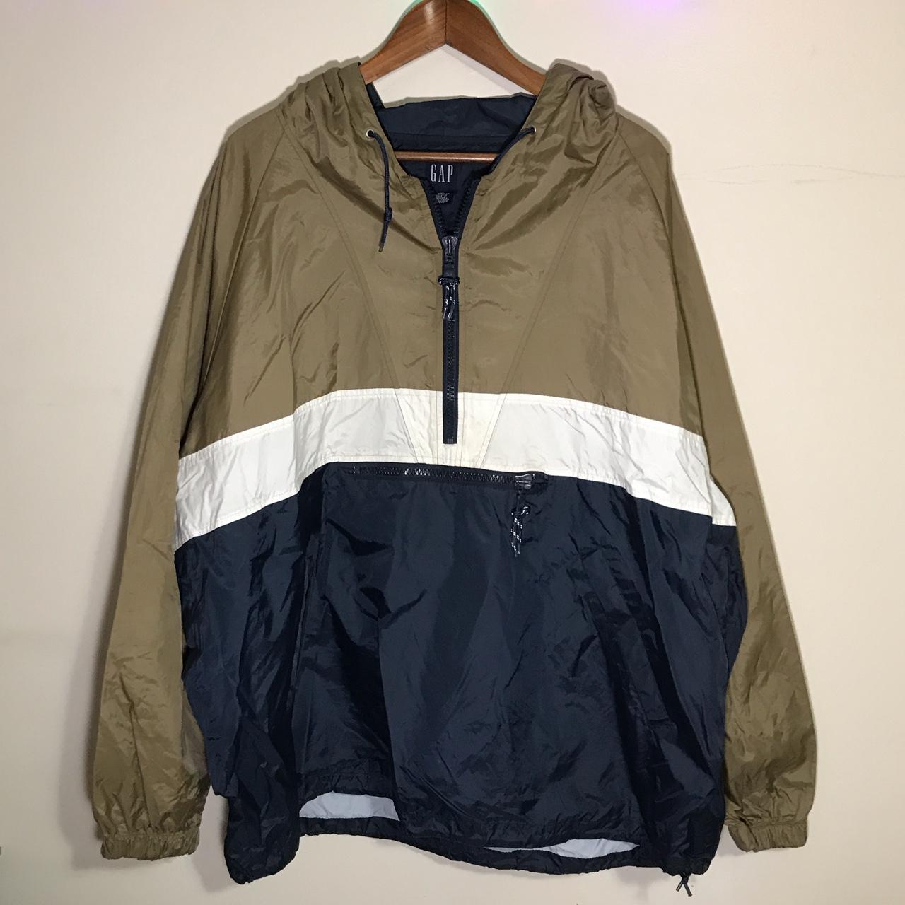 Gap Men's Blue and Khaki Jacket | Depop