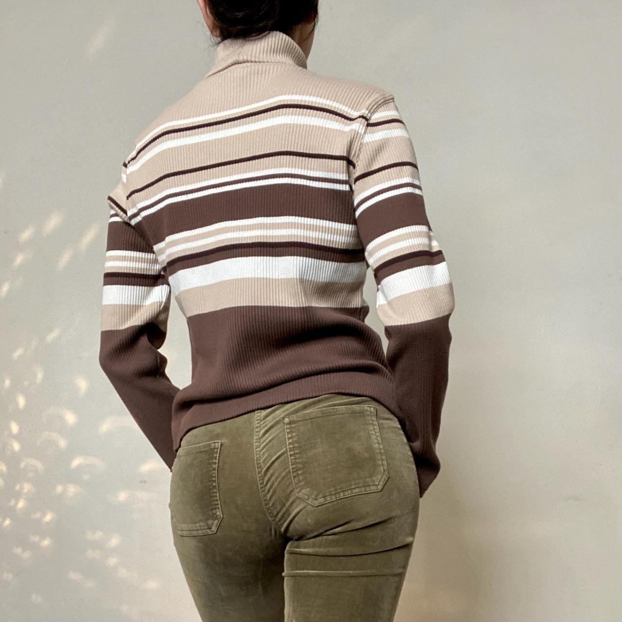 Alpine Butterfly Women's Brown and Tan Jumper (2)