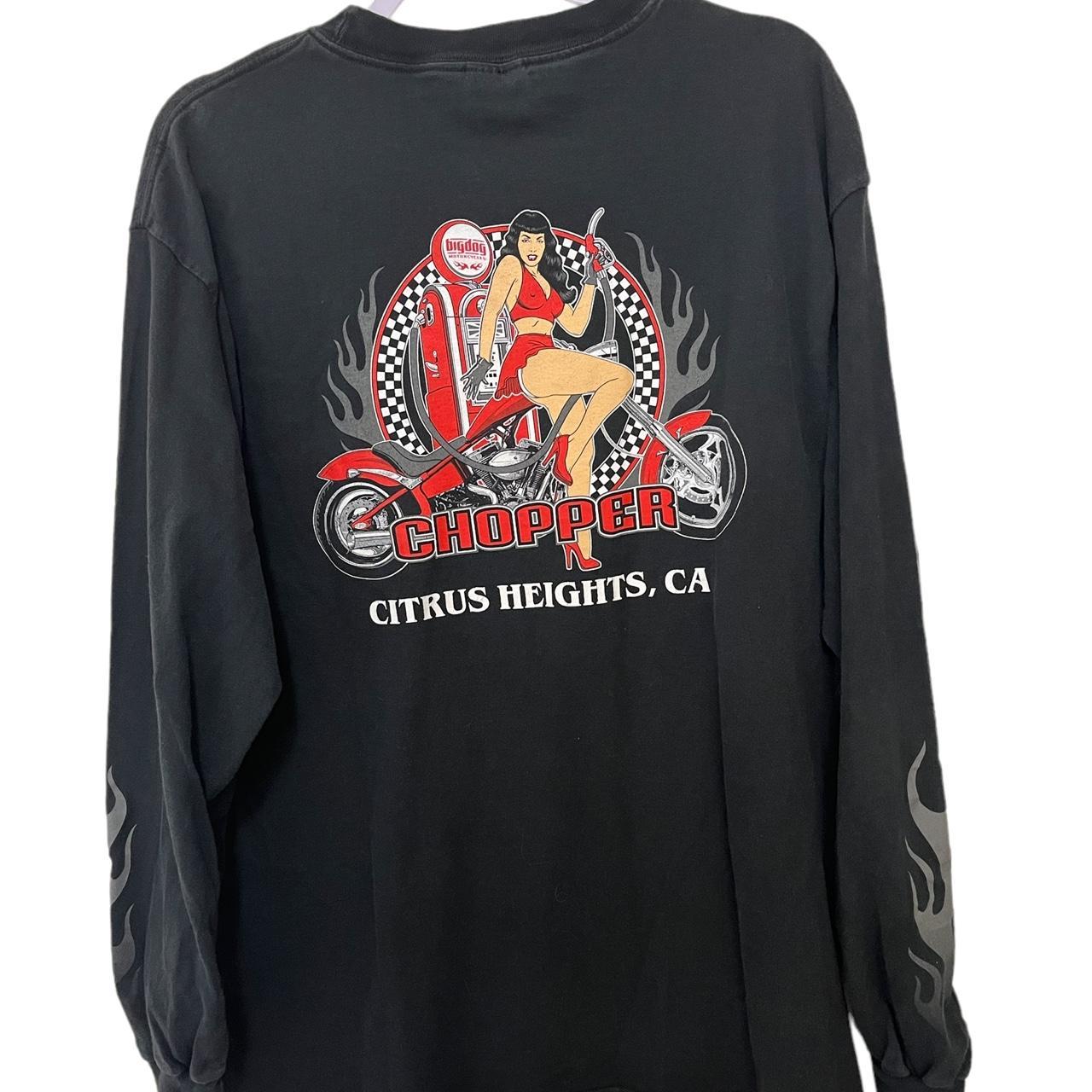 Early 2000s Big Dog Choppers pinup girl Biker moto... Depop