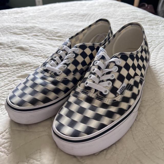 trippy checkered vans