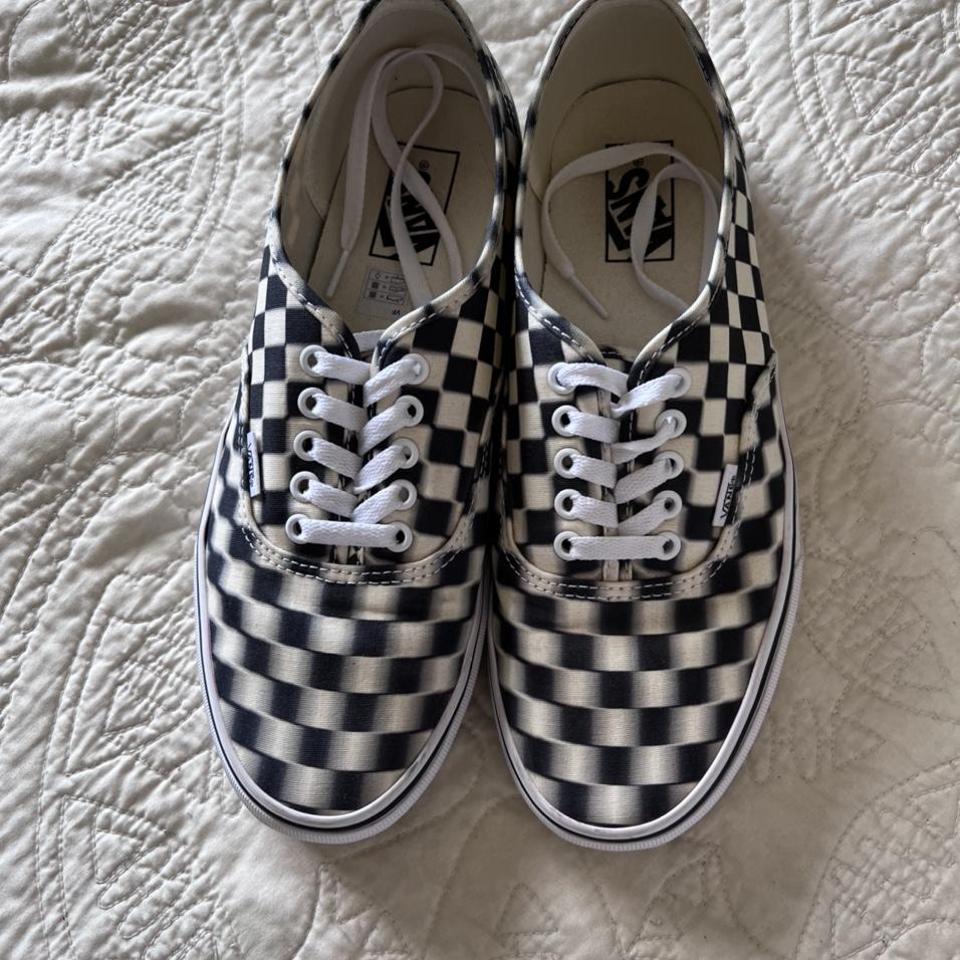 trippy checkered vans