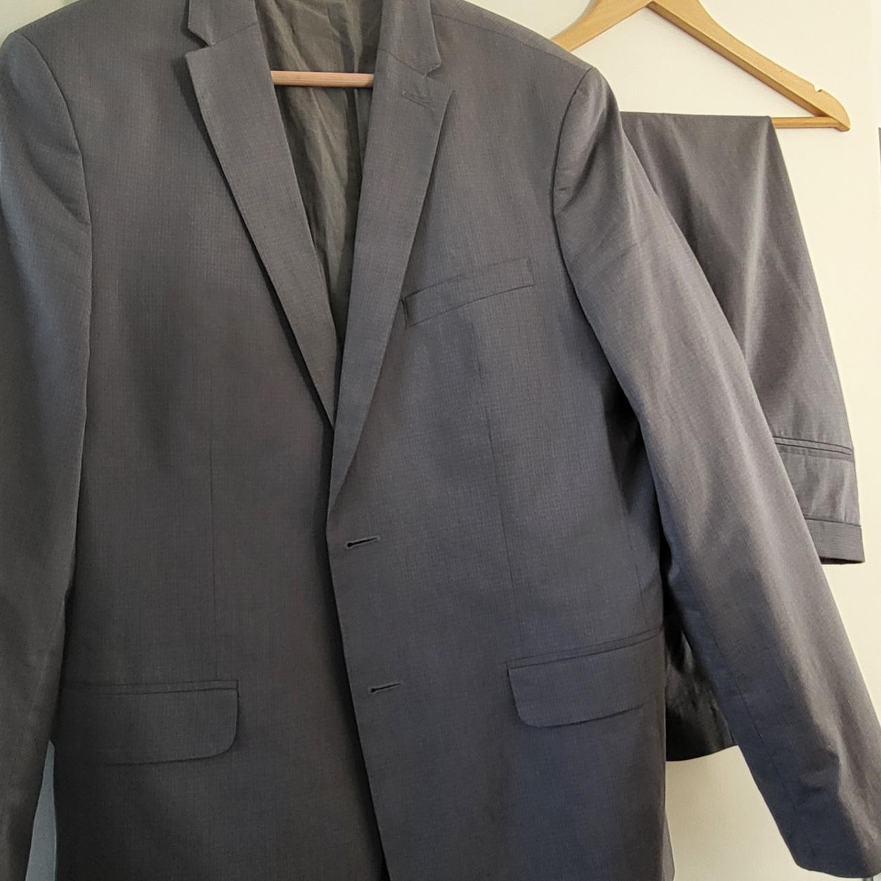 Calvin Klein Men's Grey Suit Depop