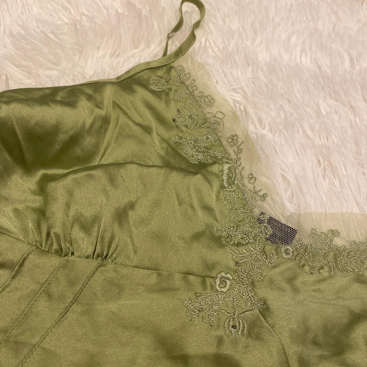 Green Silky cami top #y2k #depop #vintage #90s - Depop